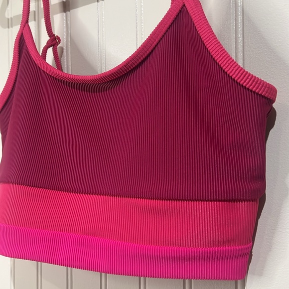 Beach Riot Eva Bikini Top Raspberry Colorblock - Picture 4 of 8